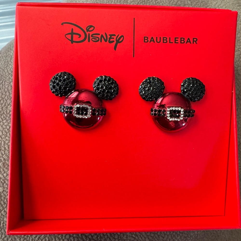 BaubleBar Santa Mickey Mouse Earrings